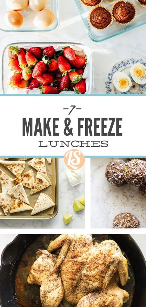 Freezer Prep Lunches, Freezer Friendly Lunch Ideas, Freezer To Lunchbox School Lunch, Homemade Frozen Lunches, Easy Freezer Lunches For Work, Freeze Lunch Ideas, School Lunch Freezer Prep, Meal Prep Lunch Freezer, Freezer Lunches Make Ahead Healthy