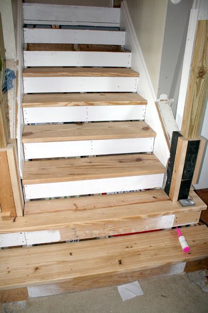 If you remember the last time we talked “stairs”, we were left with these huge gaps on the side of each stair- ugh!  I have seen people handle theses gaps in a number of ways.  One that sticks out in my mind is covering it with moldings and sort of wrapping the molding … Removing Carpet From Stairs, Replace Carpet, Refinish Stairs, Carpet Staircase, Stair Makeover, Diy Staircase, Removing Carpet, Stair Railing Design, Staircase Remodel