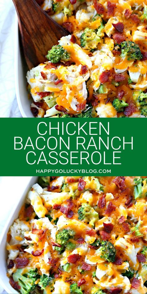 Bacon Ranch Casserole, Ranch Casserole, Chicken Bacon Ranch Casserole, Low Carb Low Fat Recipes, Low Carb Easy, Diner Recept, Low Carb Diets, Perfect Dinner, Chicken Bacon Ranch