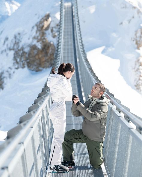 Actress @iamamyjackson got engaged to actor-musician @edwestwick. The couple shared dreamy photos from their special moment in Switzerland... ♥️🤍 Congratulations to both of you for your New Beginnings.. 😊 Follow 👉 @TheFabApp for more updates.. ✔️ . . . . . #indianbride #indianwedding #couplelove #couplegoals #relationshipgoals #amyjackson #edwestwick #snowfall #snowboarding #snowpeak #snowing #snowsnowsnow #switzerland🇨🇭 #switzerlandpictures #gstaad #switzerland_vacations #proposal #propose... Proposal In Switzerland, Switzerland Engagement Photos, Couple In Switzerland, Switzerland Proposal, Snow Proposal, Ski Proposal, Gstaad Switzerland, Snow Couple, Dreamy Photos