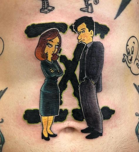 The Springfield Files tattoo Tatting, Xfiles Tattoo, Mulder Scully, Poster Project, X Files, Tattoo Inspo, Tattoos And Piercings, I Tattoo, Vault Boy