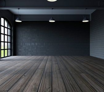 Dark room with wooden floor Black Yoga Studio, Dark Yoga Studio, Dance Room Ideas, Dark Room Ideas, Studio Flooring, Dance Studio Design, Dance Studio Decor, Home Dance Studio, Gym Design Interior