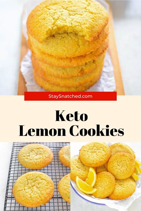 Keto Lemon Cookies, Sugar Free Dessert Recipes, Baking Powder Substitute, Galletas Keto, Cookies Video, Lemon Cookies Recipes, Keto Cookie Recipes, Almond Flour Cookies, Baking With Almond Flour