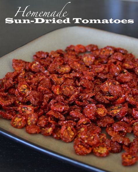 How to Make Sun-Dried Tomatoes in a Dehydrator | Flying on Jess Fuel How To Store Dehydrated Tomatoes, Dehydrator Cherry Tomatoes, Sun Dried Cherry Tomato Recipes, Diy Sundried Tomatoes In Oil, How To Dehydrate Cherry Tomatoes, Diy Sun Dried Tomatoes In Oil, Diy Sundried Tomatoes, Dehydrate Corn, Dehydrate Cherry Tomatoes