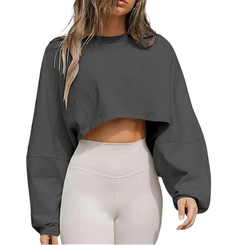 Sydney Outfits, Gym Sweatshirt, Baggy Shirt, Cropped Tee Shirt, Cropped Long Sleeve Top, Drop Shoulder Tee, Sweatshirt Style, Dropped Shoulder Sweatshirt, Cropped Pullover