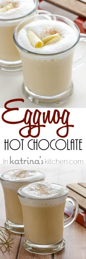 Eggnog Hot Chocolate Recipe Eggnog Rezept, Eggnog Hot Chocolate, Drinks Nonalcoholic, Eggnog Drinks, Party Drinks Alcohol, Eggnog Recipe, Egg Nog, Christmas Hot Chocolate, Homemade Hot Chocolate