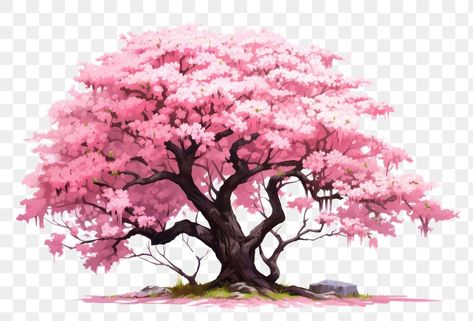 Sakura Tree Reference, Sakura Blossom Wallpaper, Cherry Blossom Tree Art, Anime Tree, Sakura Illustration, Cherry Blossoms Tree, Trees Drawing Tutorial, Flower Sakura, Sakura Trees