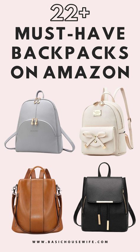 Mini Backpack Amazon, Backpacks Women Fashion, Ladies Backpack Fashion, Casual Backpack Outfit Women, Women’s Backpacks, Cute Travel Backpacks For Women, Cute Backpack Purse For Women, Mom Backpack Purse, Backpack Handbags