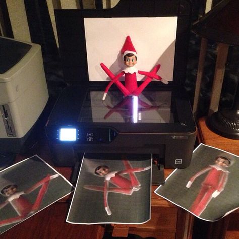 Elf on the shelf found the scanner! #elfontheshelf #elfontheshelfideas Elf On The Shelf Scanner, Bad Elf, Awesome Elf On The Shelf Ideas, Shelf Ideas, On The Shelf, Christmas Elf, Elf On The Shelf, Elf, Shelves