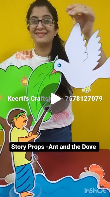 Story Props Ideas, Ant And Dove Picture Story, Story Telling Props Ideas, Story Props Preschool, Story Telling Ideas For Preschool, Puppet Story Telling For Kids, Simple English Story For Kids, Story Telling Drawing, Story Telling Pictures