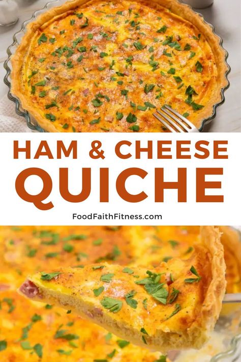 Indulge in the simplicity of a homemade Ham and Cheese Quiche. Easy, cheesy, and oh-so-satisfying! Ham Egg And Cheese Quiche, Ham And Cheese Quiche Recipes Easy, Quick And Easy Quiche Recipes, Ham Cheese Quiche Recipes, Ham Quiche Recipes Crustless, Cheese Quiche Recipes Easy, Quick Quiche Recipes, Ham And Cheese Quiche Easy, Simple Quiche Recipes