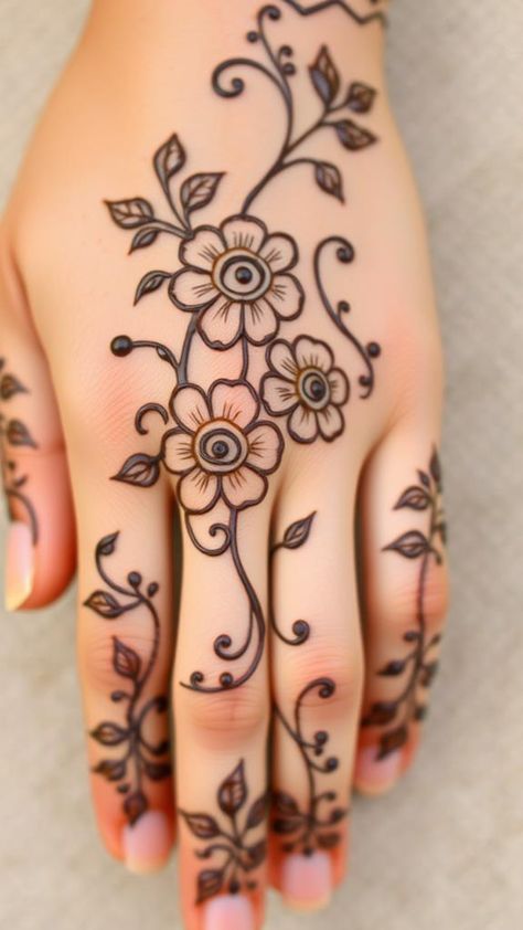 Discover captivating henna tattoos that can elevate your style and express your individuality in ways you never imagined. Which design will inspire you? Cute Henna Designs Flower, Simple Henna Designs Flower, Henna Tattoo Designs Hand Flowers Pretty Simple, Henna Tattoo Inspiration, Mendi Pattern, Simple Henna Hand Designs, Henna Hand Designs Simple, Small Henna Flower Simple, Simple Hand Tattoo Ideas