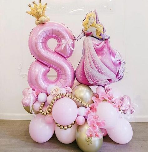 Favorite Etsy Finds – Baby Shower Ideas 4U Princess Balloon Bouquet, Princess Balloon Garland, Princess Balloon Decorations, Disney Princess Theme Birthday Party, Birthday Party Paper Decorations, Pcs Tips, Princess Balloon, Baby Shower Girl Diy, Princess Balloons