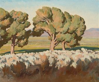 Summer Cottonwoods Nc Wyeth, Maynard Dixon, Beautiful Landscape Paintings, Western Paintings, Southwest Art, Landscape Drawings, Historical Art, Art Inspiration Painting, Western Art