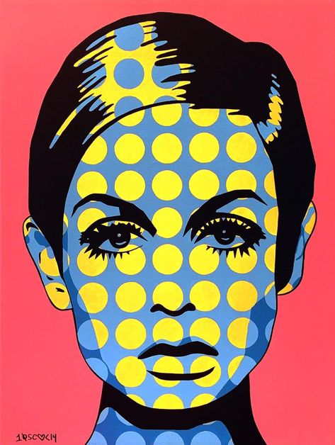 Twiggy Lawson, Images Pop Art, Pop Art Face, Pop Art Images, How To Act, Pop Art Fashion, Art Faces, Lino Prints, Pop Art Portraits