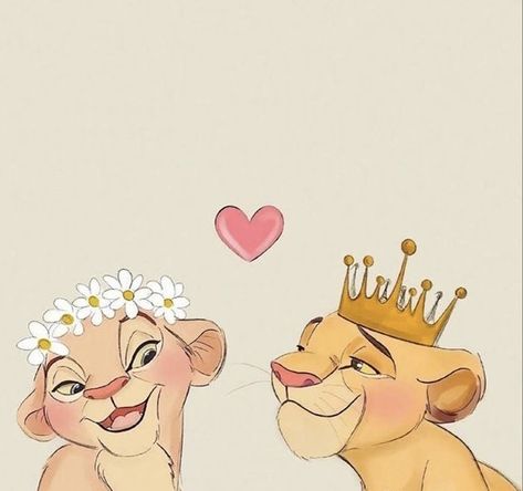 loved you for a long time ♥️ Lion King Cartoon, Lion Couple, Lion King Pictures, Simba And Nala, Il Re Leone, Lion King Art, Sketch Artist, Disney Lion King, Draw Sketch