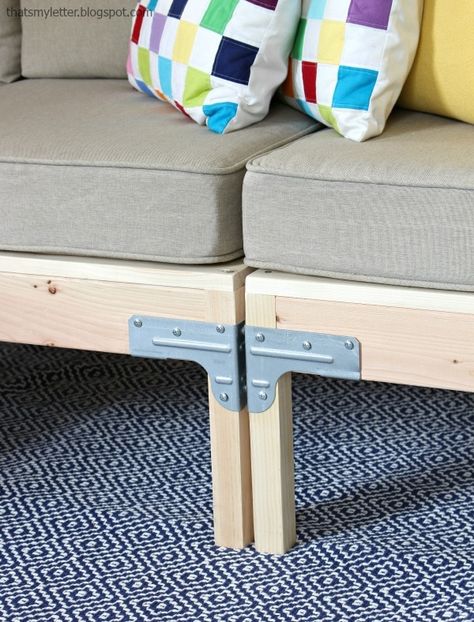 DIY modular sofa and ottoman free plans