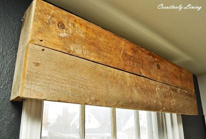 diy rustic window valances, rustic furniture, window treatments, windows Diy Furniture Ideas Cheap, Wood Valances For Windows, Cheap Window Treatments, Wooden Valance, Rustic Valances, Valances For Windows, Diy Valance, Rustic Window Treatments, Kitchen Window Valances