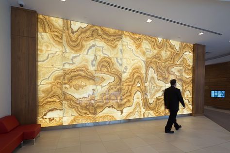 Backlit Translucent Honey Onyx Feature Wall | GPI Design Patchwork, Onyx Wall, Artificial Marble, Dark Panels, Quartz Slab, Onyx Marble, Garage Interior, Decorative Wall Panels, Artificial Stone