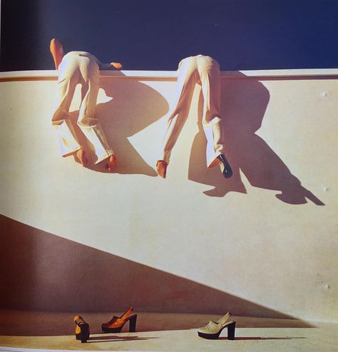 He shot ad campaigns for Chanel, Charles Jourdan, Pentaxand Bloomingdale's. (Guy Bourdin, 1975. Charles Jourdan's shoes ad campaign.) Guy Bourdin Photography, Campaign Photography, Guy Bourdin, Edward Weston, Robert Doisneau, Alfred Stieglitz, Charles Jourdan, Swim Brands, History Of Photography