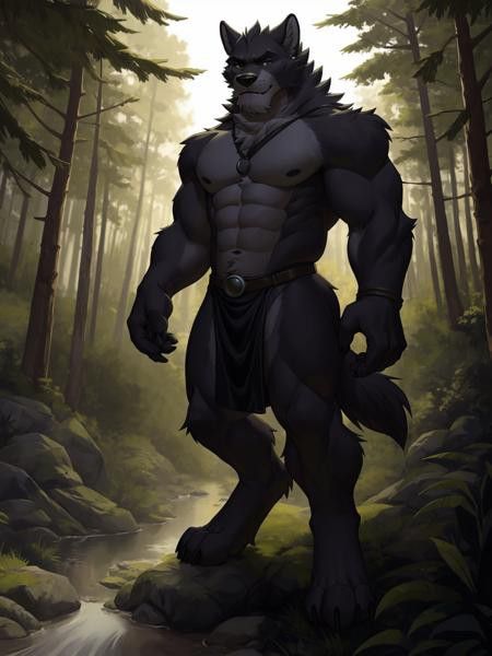 Werewolf Art Male, Muscular Werewolf, Buff Werewolf, Male Bara Art, Anthro Dog, Pathfinder Rpg Characters, Werewolf Drawing, Wolf Man