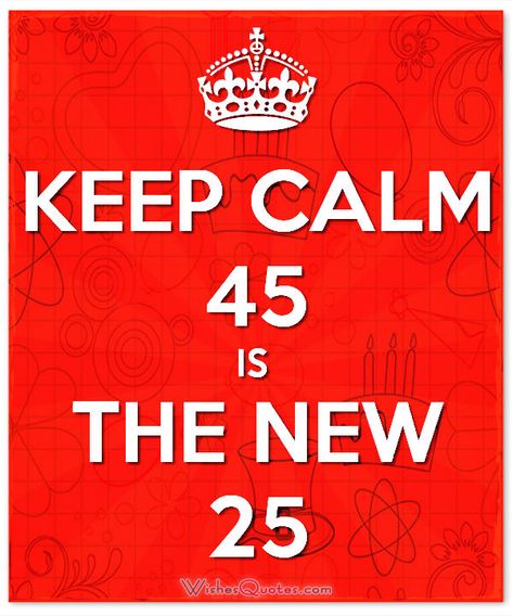 45 is the new 25 happy birthday Happy 45 Birthday Quotes, 45 Birthday, Happy 45 Birthday, Birthday Msgs, Doctor Birthday, 45th Birthday Gifts, Happy Birthday Wallpaper, 45th Birthday, Happy Birthday Wishes Cards