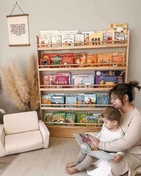 Kids Wall Shelf, Kids Wall Shelves, Reading Corner Kids, Kids Room Bookshelves, Kids Rooms Inspo, Play Corner, Bedroom Book, Room Bookshelf, Baby Playroom