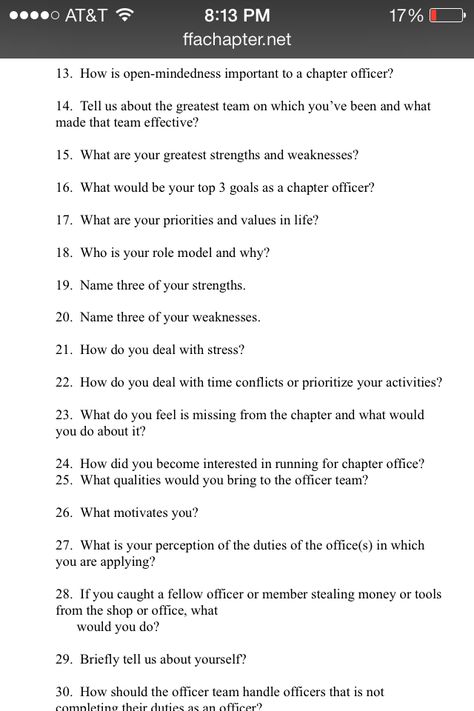 FFA sample leadership officer interview questions Ffa Officer Speech Ideas, Ffa Meeting Activities, Interviewing Questions, Ffa Chapter Activity Ideas, Leadership Interview Questions, Ffa Activities High Schools, Showing Pigs, Ffa Parliamentary Procedure, Ffa Week