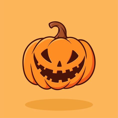 Pumpkin halloween flat cartoon hand draw... | Premium Vector #Freepik #vector #background Pumpinks Halloween, Halloween Vector Art, Halloween Drawings Pumpkins, Desenhos Para O Halloween, Pumpkin Carving Cartoon, Cute Pumpkin Illustration, Cute Halloween Pumpkin Drawing, Halloween Vector Illustration, Pumkin Drawing Cartoon