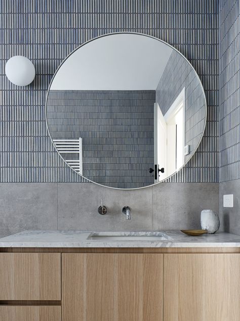 Mirrored subway tile