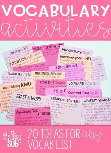 Math Vocabulary Activities, Vocabulary Words Activities, Vocab Activities, Vocabulary Instruction, 6th Grade Reading, Teaching Vocabulary, Teaching Spelling, Middle School Language Arts, Math Vocabulary