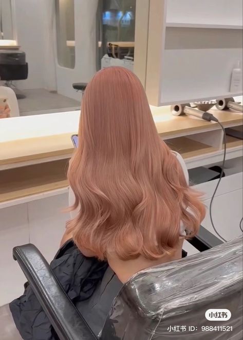 Brick Orange Hair, Ethereal Short Hair, Mill Tea Brown Hair, Star Berry Blonde, Strawberry Milk Tea Hair, Pink Light Brown Hair, Milk Tea Hair Color Pink, Boba Tea Hair Color, Milky Hair Color