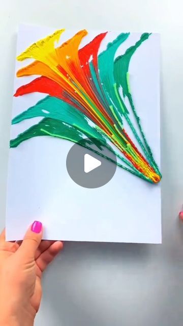 String Painting, Prek Crafts, Gelli Printing Art, Alcohol Ink Crafts, Hand Crafts For Kids, Hand Crafts, Handmade Wall Hanging, Easy Art, Artists For Kids