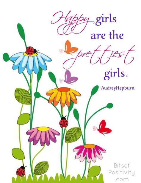 "Happy Girls Are the Prettiest Girls" Word Art Freebie Happy Girl Day, Happy Girl's Day, Happy Girls Day, Friends Day Quotes, Best Fathers Day Quotes, Happy Girls Are The Prettiest, Best Wallpaper Hd, Printable Inspirational Quotes, Lds Art