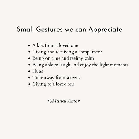 Remember sometimes it’s the thoughtful subtle things which count. The small gestures you can appreciate, the more you will go on to live a life you’re in love with every single day. Drop a 🤎 and Save if this resonates. Tag someone who needs to see this. Follow for more > @Mandi.Amor 💌 DM Me “FREE GUIDE” for the link to Get my Free 8-Step Guide to Healing and Creating your Dream Life #kindness #love #appreciation #gratitude #simplepleasures #positivity #happiness #spreadlove #bekind #lit... Small Gestures, Every Single Day, Spread Love, Tag Someone Who, Small Things, Simple Pleasures, Free Guide, Tag Someone, Step Guide