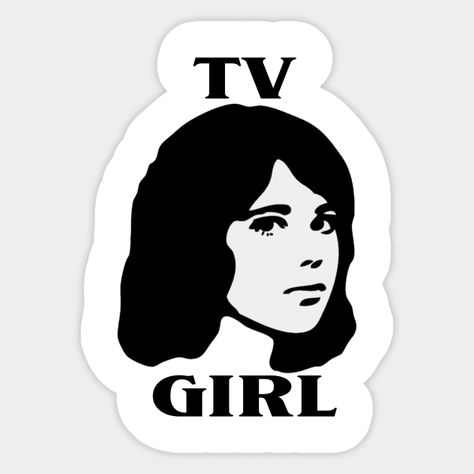 Tv Girl design. -- Choose from our vast selection of stickers to match with your favorite design to make the perfect customized sticker/decal. Perfect to put on water bottles, laptops, hard hats, and car windows. Everything from favorite TV show stickers to funny stickers. For men, women, boys, and girls. Kawaii, Sticker Design Black And White, Aesthetic Stickers Printable Vintage Black And White, Indie Stickers Printable, Mitski Stickers Printable, Stickers Funny Printable, Tv Girl Sticker, Edgy Stickers Aesthetic, Laptop Stickers Aesthetic Printable