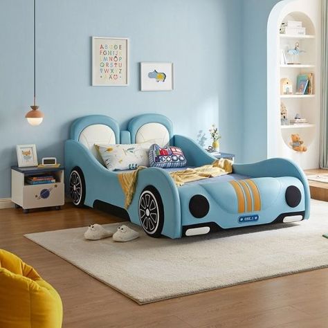 Children's beds have some sort of choices. These aren't just any simple children's bed, they're complete with shelves, and storage in several styles. These single bed frames have many shapes and are designed perfectly for your kids. LINSY has strong strength as a China Furniture Factory. Herbie Car, Kids Bed Frame, Kids Bed Design, Kids Bed Frames, Single Bed Mattress, Bedroom Chest Of Drawers, Single Bed Frame, Daybed With Storage, Car Bed