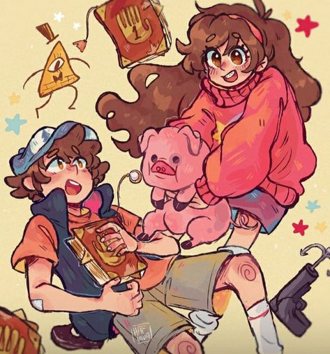 Gravity Falls Dipper, Desenhos Gravity Falls, Gravity Falls Au, Gravity Falls Fan Art, Dipper And Mabel, Gravity Falls Comics, Mabel Pines, Dipper Pines, Gravity Falls Art