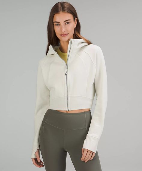 Scuba Full-Zip Cropped Hoodie | Women's Hoodies & Sweatshirts | lululemon | Lululemon (US) Scuba Hoodie, Lululemon Scuba, High Rise Pants, Women Hoodies Sweatshirts, Full Zip Hoodie, Powder Blue, Cropped Hoodie, Outerwear Women, Zip Hoodie