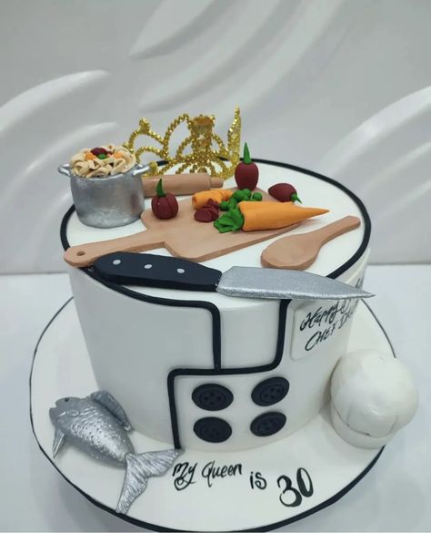 Cooking Theme, Chef Cake, Cake Borders, Tool Cake, Cake Decoration, Themed Cakes, Fun Decor, Amazing Cakes, Cake Designs