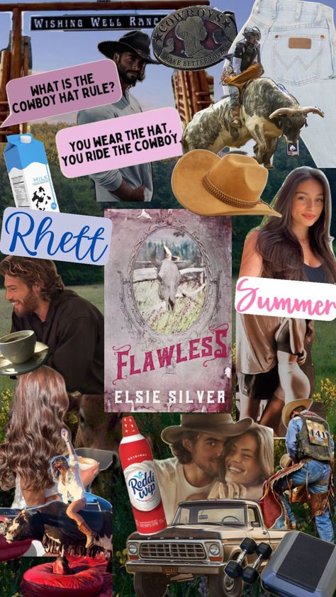 #book #cowboy #bullrider #agent #milk #hatrule #love #enemiestolovers #cute #mustread #rhett #summer #flawless #elsie #silver #goodreads Best Love Books, Flawless Elsie Silver, Flawless By Elsie Silver, Elsie Silver, Romance Series Books, Romance Books Quotes, Collage Book, Unread Books, Summer Books