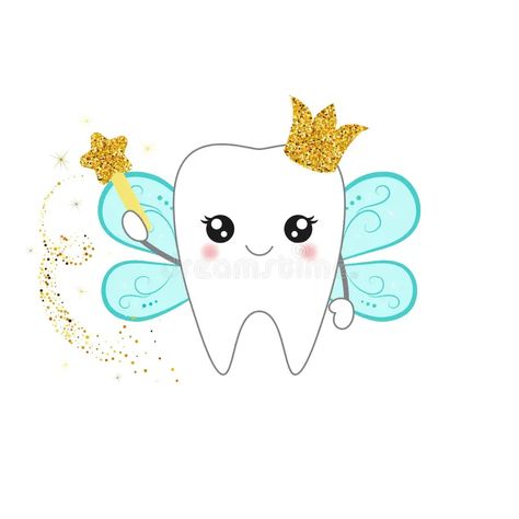 Tooth Fairy Illustration, Cartoon Tooth, Tooth Tattoo, Fairy Pouch, Cars Birthday Party Decorations, Cute Tooth, Fairy Images