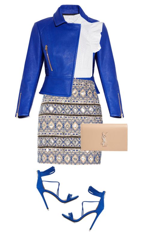 "ootd" by lisamichele-cdxci ❤ liked on Polyvore featuring HervÃ© LÃ©ger, Express, River Island, Philosophy di Lorenzo Serafini, Yves Saint Laurent and ootd Royal Blue Shoes Outfit, Blue Shoes Outfit, Royal Closet, Royal Blue Shoes, Shoes Outfit, Mode Chic, Lorenzo Serafini, Boring Clothes, Looks Chic