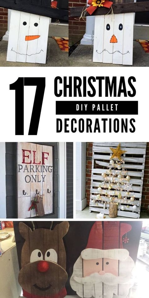 Wood Pallet Projects Christmas Diy Ideas, Pallet Christmas Crafts Diy Ideas, Christmas Ideas With Pallets, Xmas Pallet Projects, Wood Pallet Signs Diy, Wood Pallet Crafts Diy, Signs Made Out Of Pallets, Pallets Christmas Ideas, Diy Christmas Decorations With Pallets