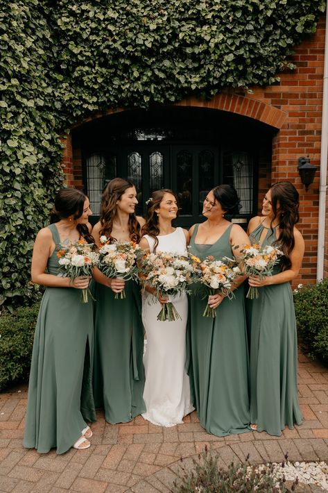 Green Bridesmaid Dress | Wedding Details | Wedding Portraits | Simple Wedding | Wedding Planning | Wedding Photography | Wedding Ideas | Northern Ireland Wedding | UK Wedding Photographer Bridesmaid Eucalyptus Dress, Eucalyptus Color Bridesmaid Dresses, Green Palate Bridesmaid Dresses, Wedding Party Green Dresses, Simple Green Bridesmaid Dresses, Green Bridesmaid Dresses Bouquet, Bridesmaids Dress Green, Green Bridesmaid And Groomsmen, Dark Green Bridesmaid Dresses Summer