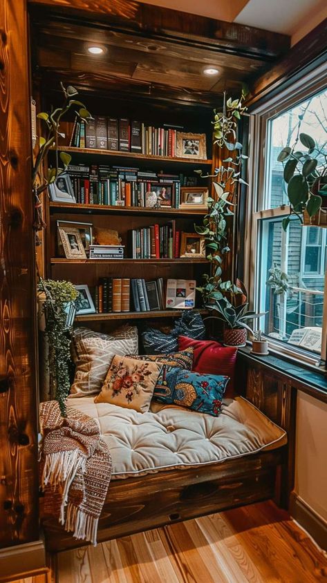 Best Bookshelves for Small Spaces: Style Meets Storage Custom Book Shelf, Couch With Bookshelves Around It, Rustic Wooden Bookshelf, Stairs With Bookshelves, Cozy At Home Library, Bookshelf Next To Couch, Cute Ways To Display Books, Bookshelf With Plants And Books, Book Shelf Stairs