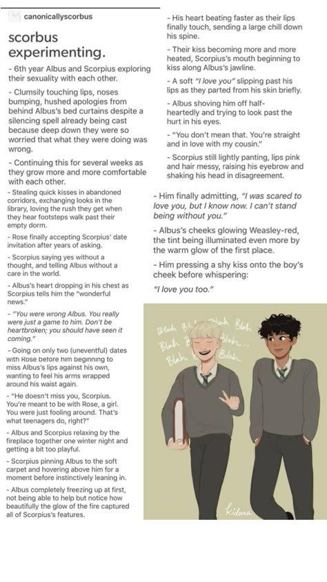 A perfect scorbus story continuation of the cursed child for more scorbus stories search Evrinstar on Ao3 Scorpius And Albus, Harry Potter Cursed Child, Albus Severus Potter, The Cursed Child, Scorpius Malfoy, Marauders Fan Art, Harry Potter Wizard, Gay Harry Potter, Harry Potter Ships