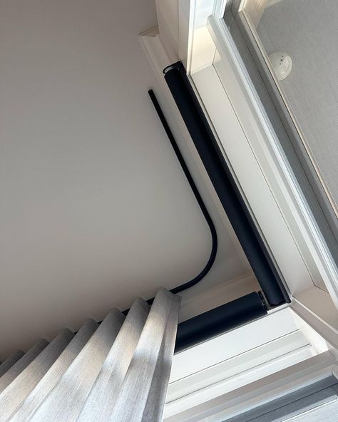 @silentglissltd 6840 ceiling mount track in black 🖤 . . . . . #shadecollective #silentgliss #curtainsmelbourne #design #curtains… | Instagram Ceiling Mounted Curtain Track, Ceiling Mounted Curtains, Wall Curtains, Ceiling Curtain Track, Design Curtains, Raked Ceiling, Wave Curtains, Ceiling Curtains, Spa Wellness