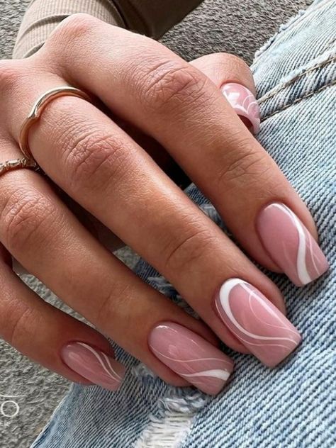 Aesthetic Nails Design, Pink Press On Nails, Nails Short Square, 2023 Nail, Wow Nails, Press On Nails Short, Short Gel Nails, Short Coffin, Short Coffin Nails