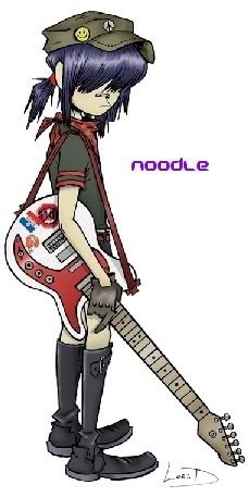 Noodle Doodle, Gorillaz, Be Afraid, A Girl, Guitar, Deviantart, Hair